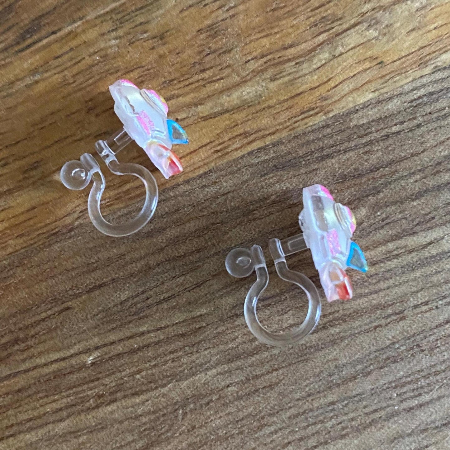 Tiniest little rocket invisible clip on earrings