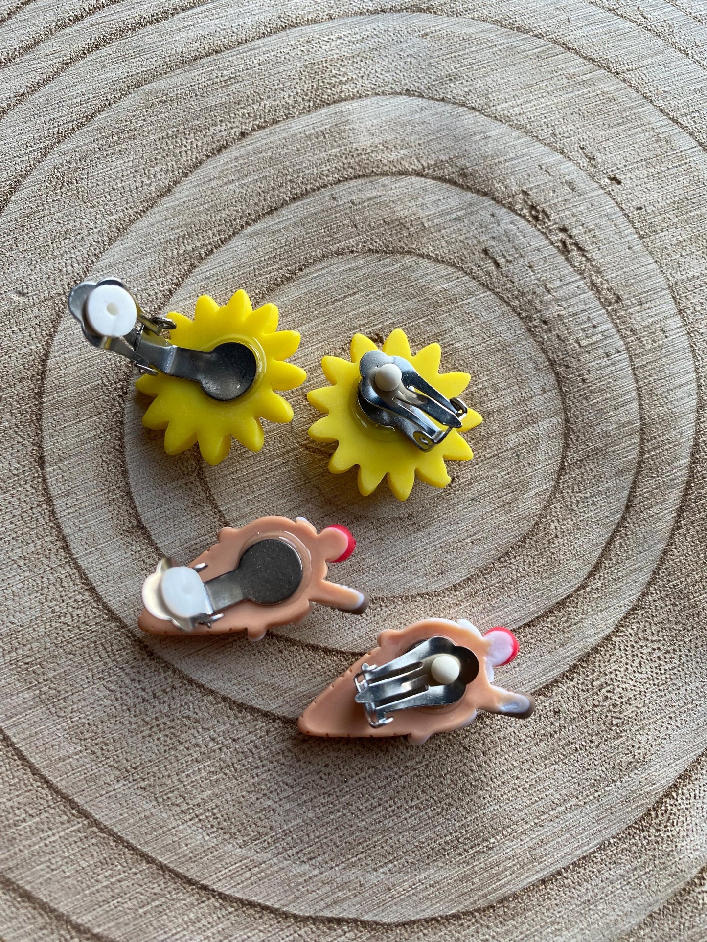 Clip on earrings gift set, ice cream earrings set, cute earring gift set