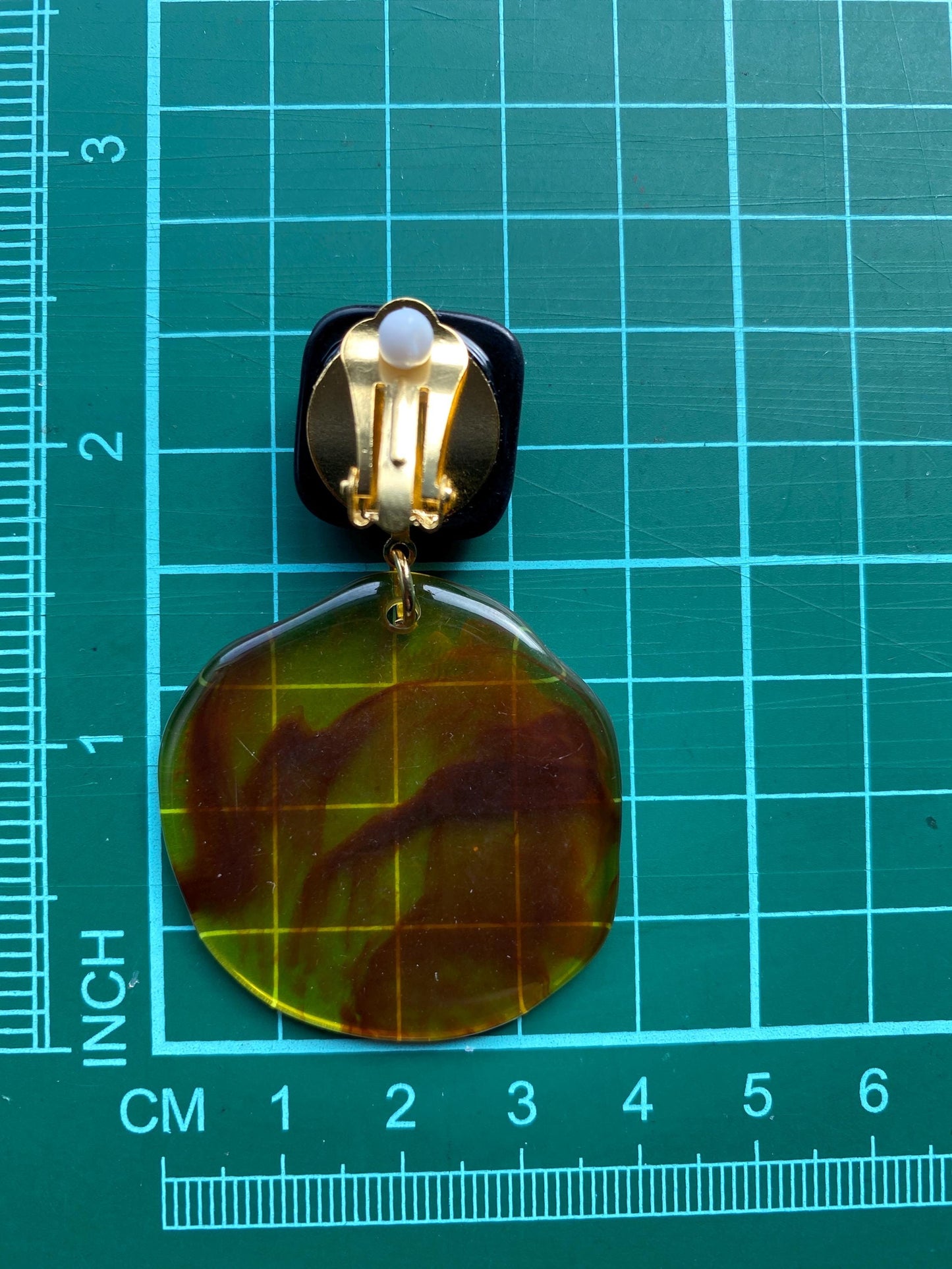Clip on drop earrings, tortoiseshell, purple, green, blue earrings for unpierced ears