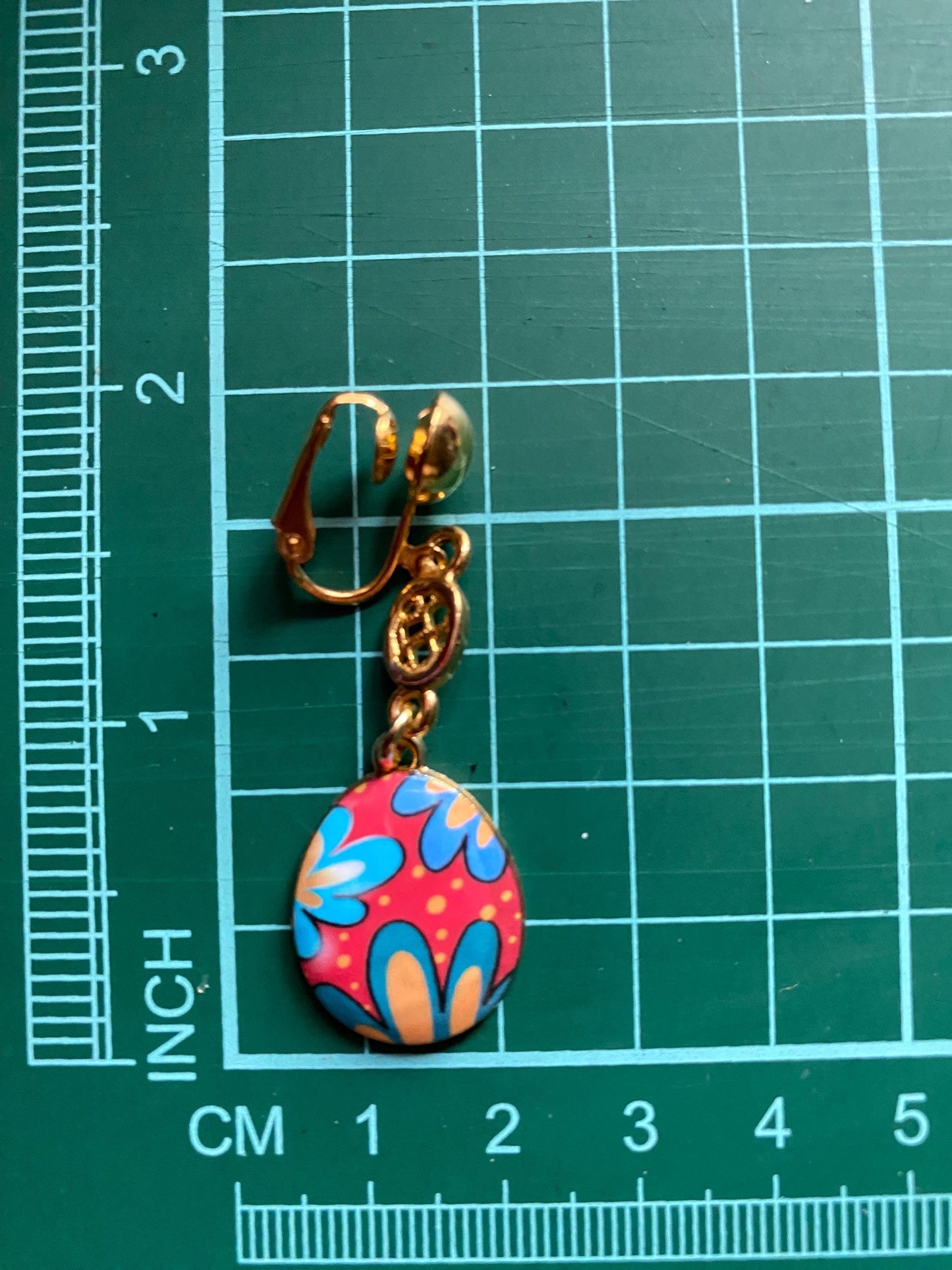 Easter clip on earrings, easter egg earrings