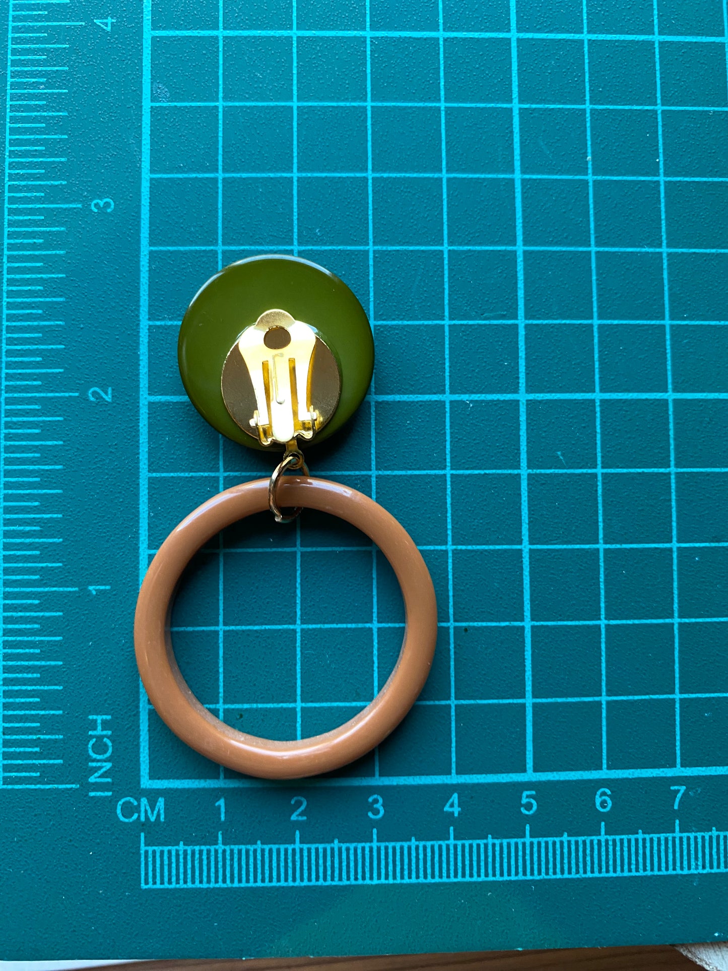Bright clip on hoop earrings, colourful ear clips