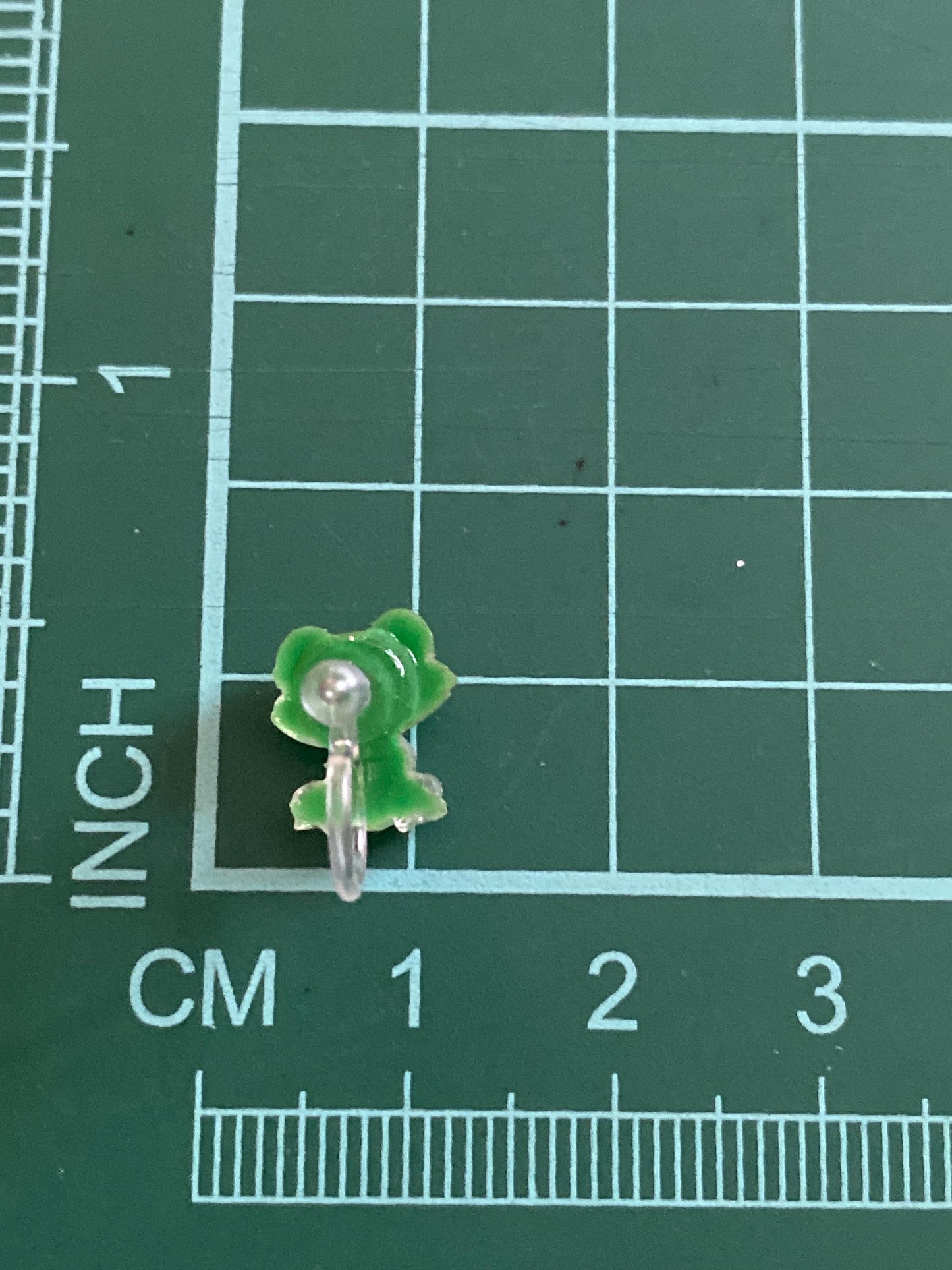 Tiniest little frog invisible clip on earrings,