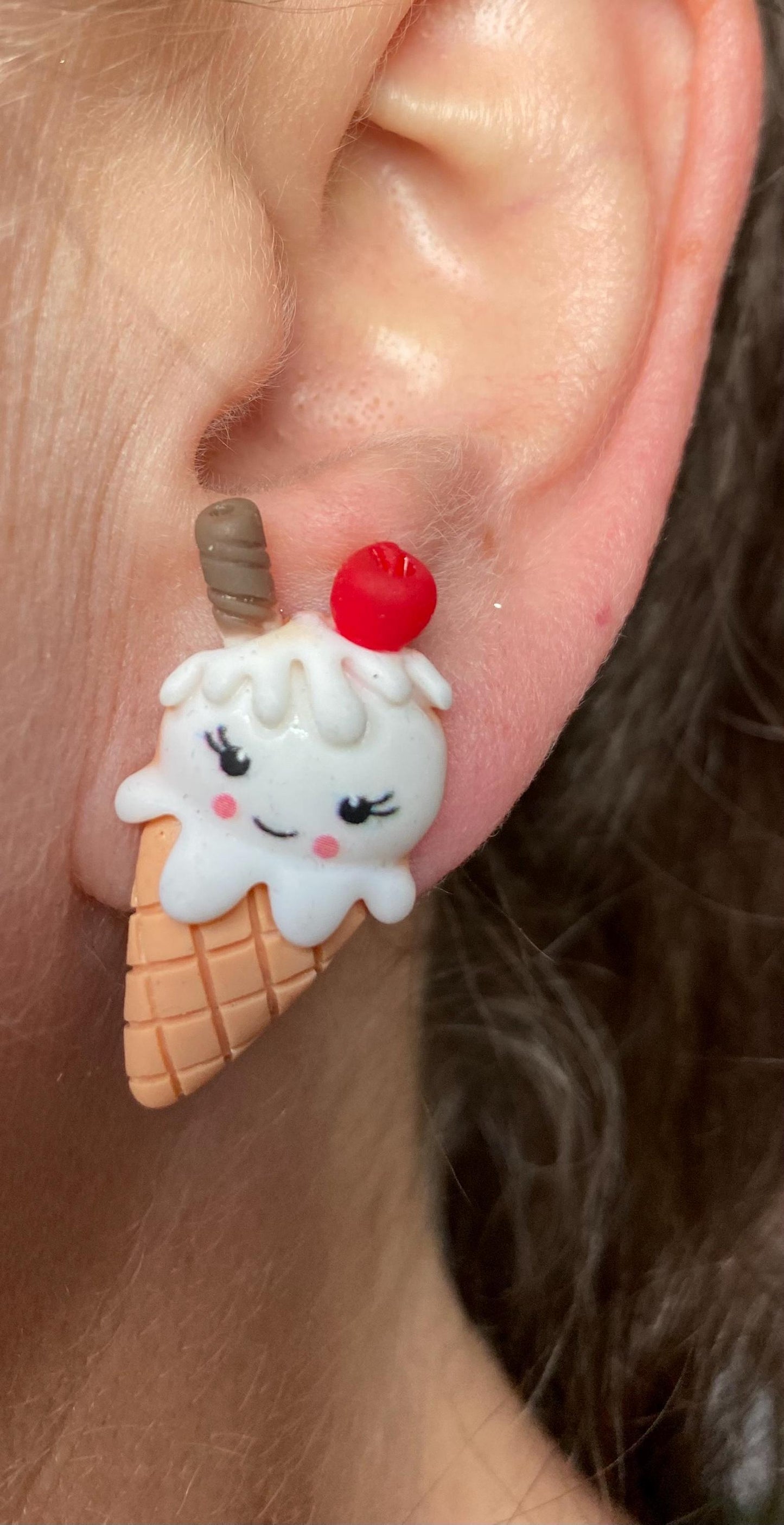 Clip on earrings gift set, ice cream earrings set, cute earring gift set