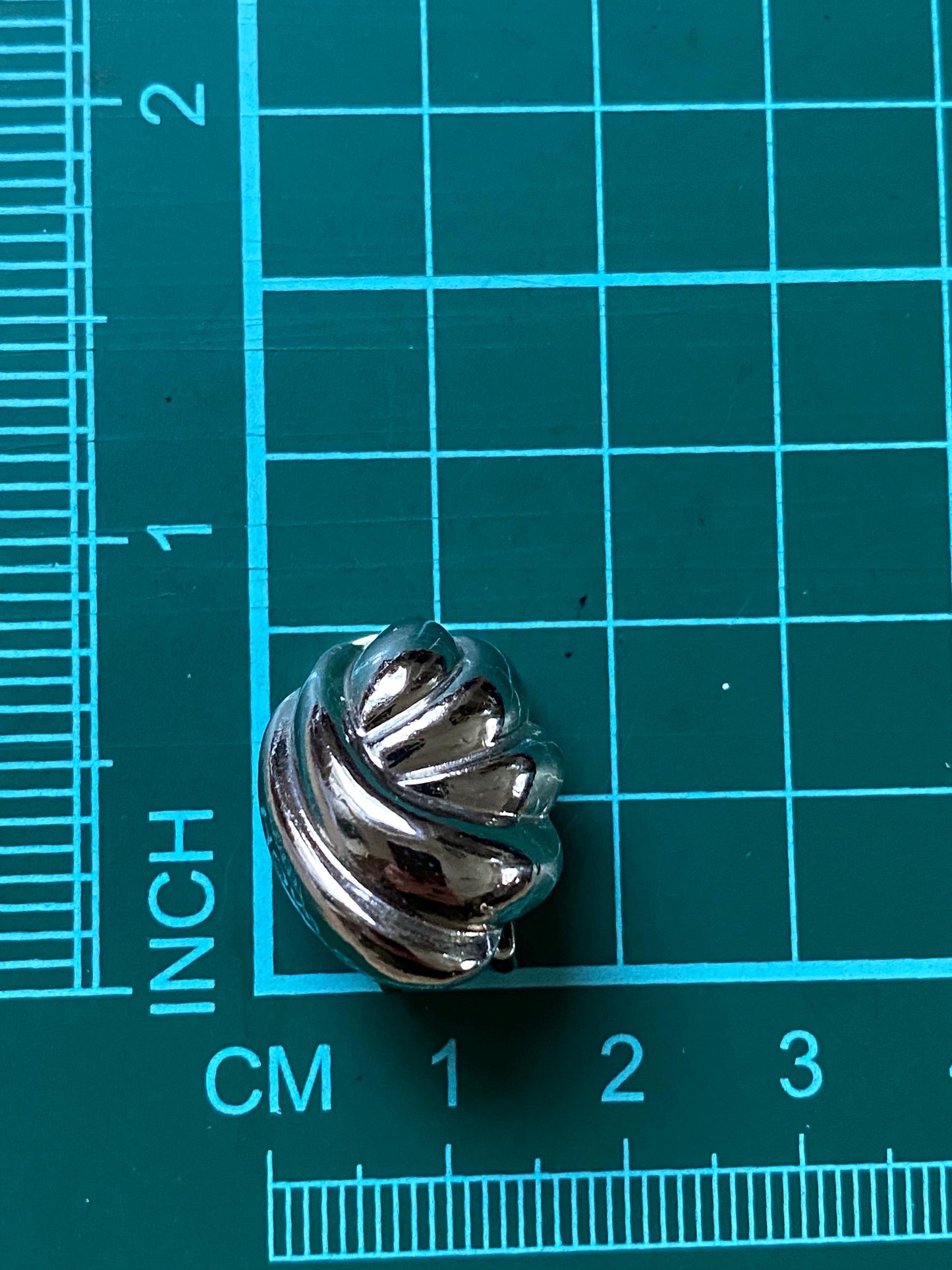 Vintage clip on silver twist earrings