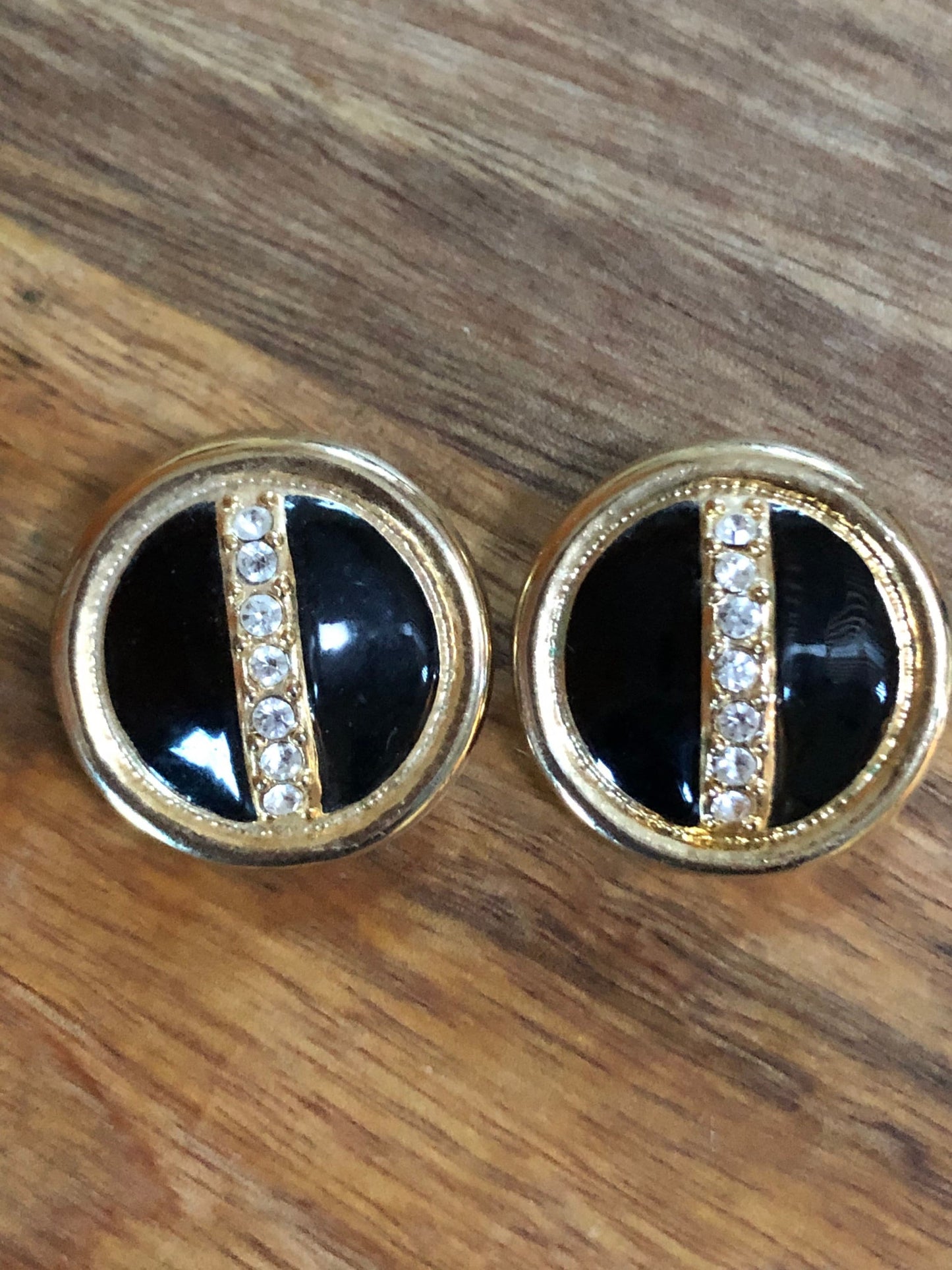 vintage rhinestone clip on earrings