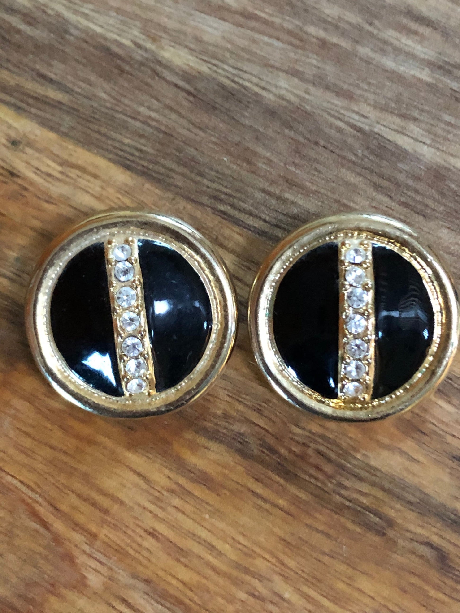 vintage rhinestone clip on earrings