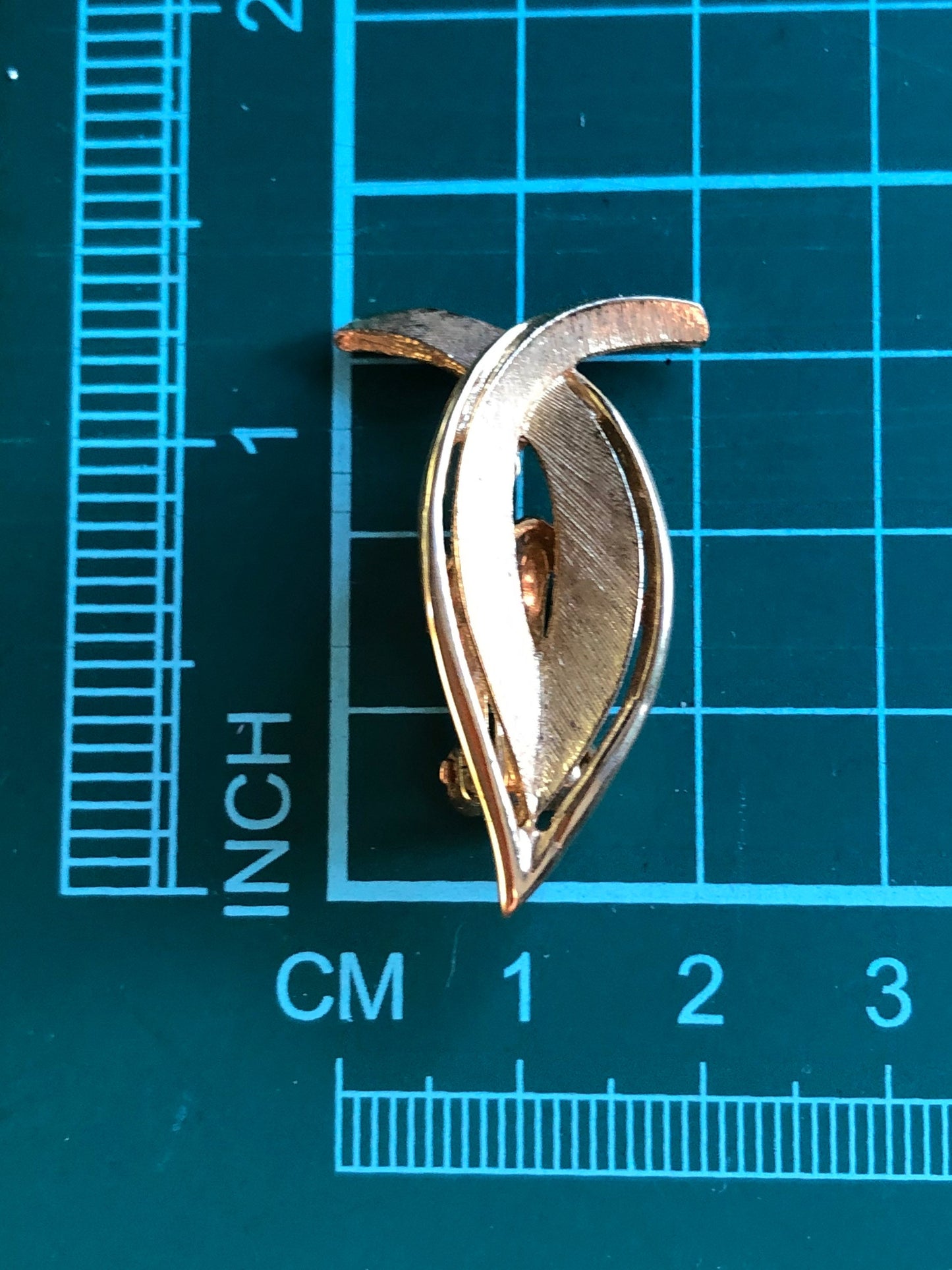 Vintage brushed gold loop clip on earrings