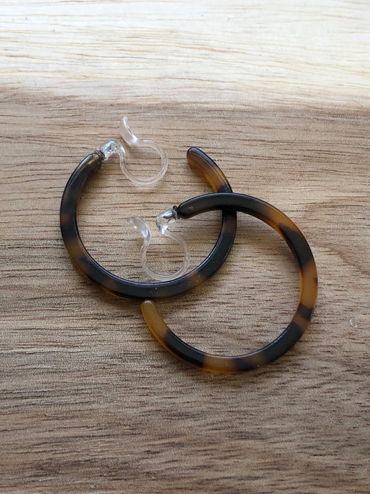 clip on hoop earrings, invisible clip on earrings