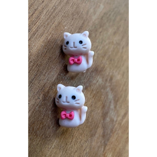 tiniest kitten clip on earrings, invisible clip on earrings