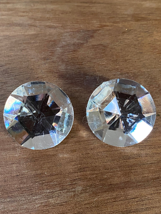 vintage rhinestone clip on earrings
