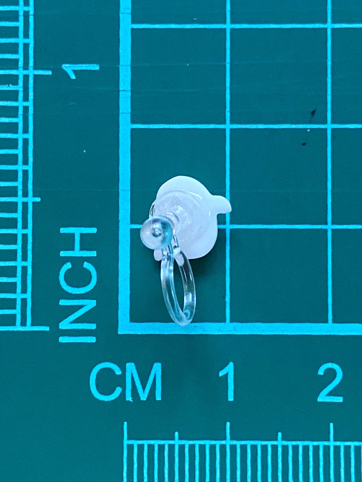 Tiniest little ghost invisible clip on earrings, halloween earrings, small ghost earrings for unpierced ears
