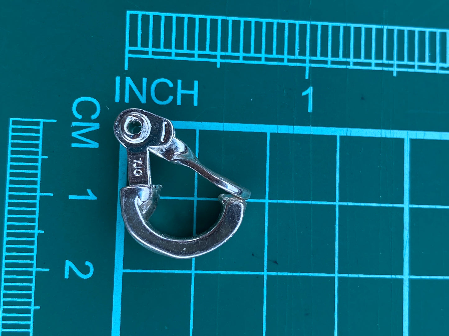 Vintage Napier clip on silver hoop earrings