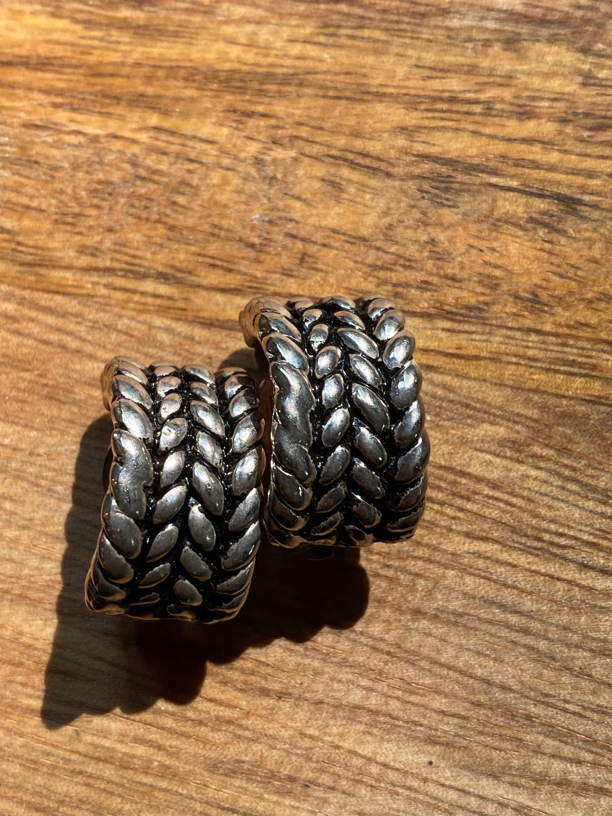 silver coloured clip on earrings