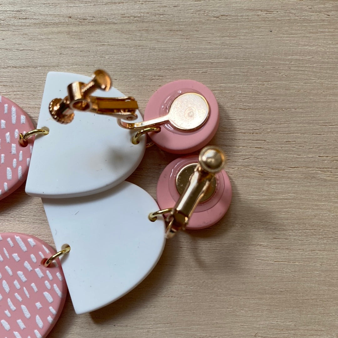 Clip on hotsell earrings pink