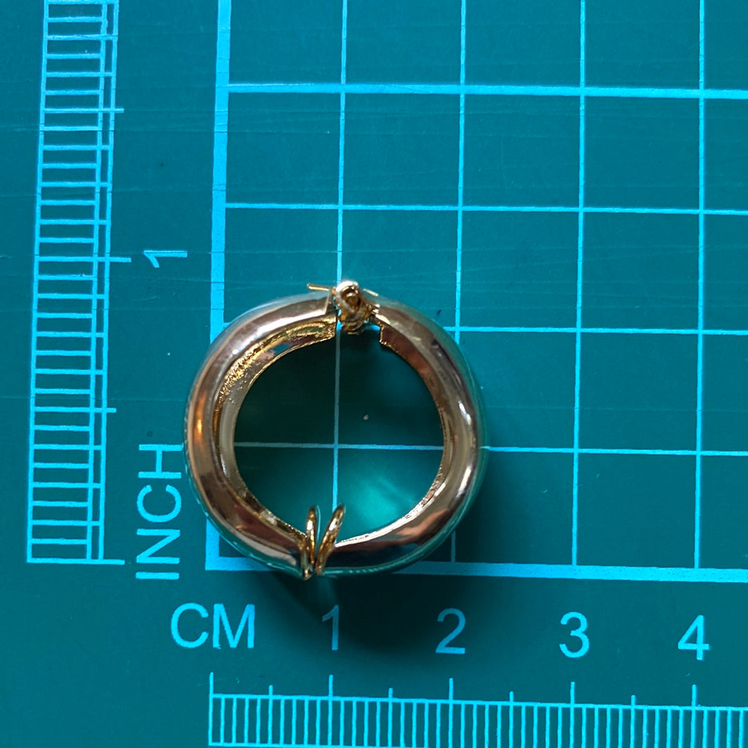 Minimalist Gold Clip on Hoop Earrings with spring closures