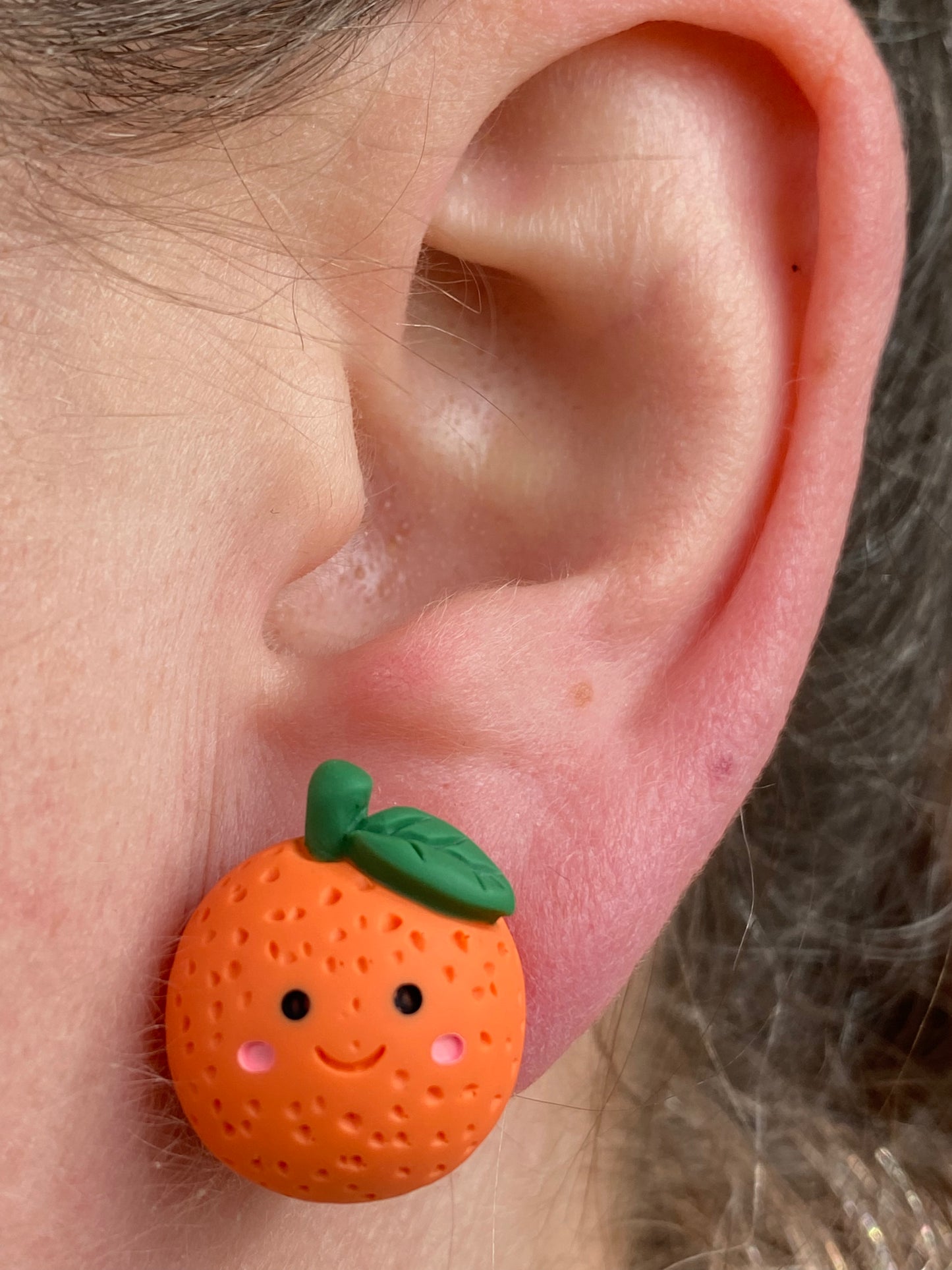 Adorable fruit clip on earrings